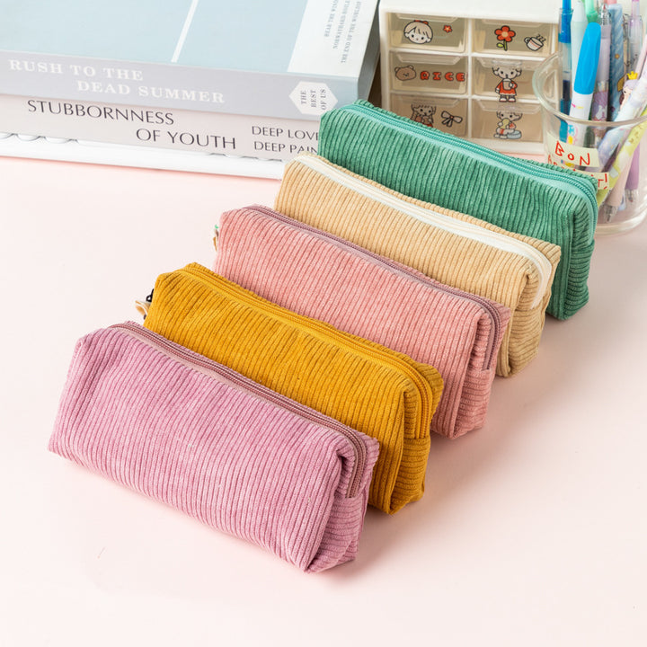 Textured Corduroy Pencil Case Kalsten
