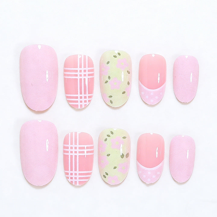 Floral Patterned Press-On Nail Art Tips Kalsten