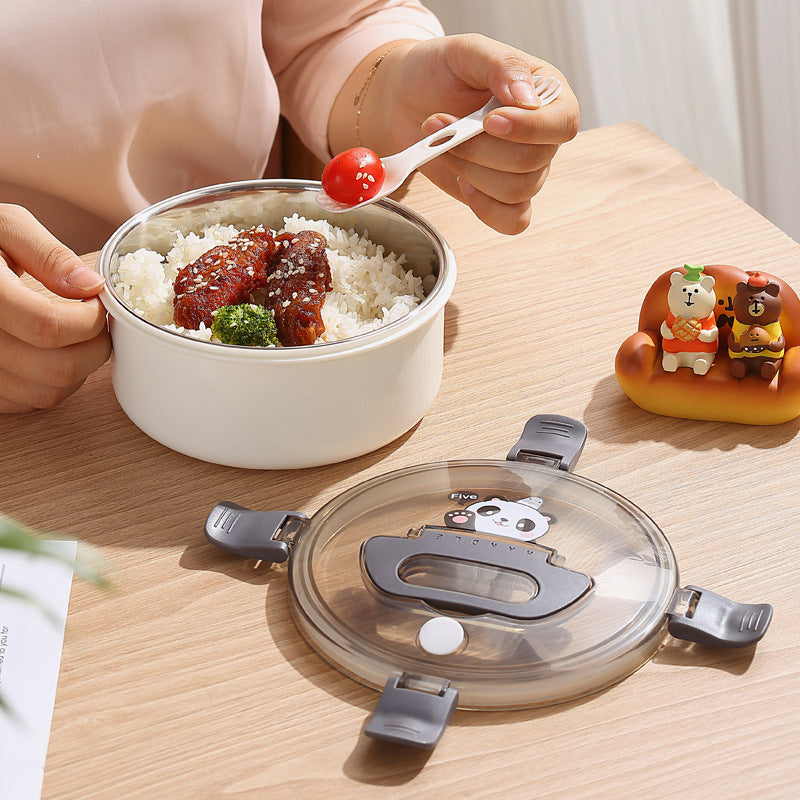 Playful Panda-Themed Food Storage Bowl
