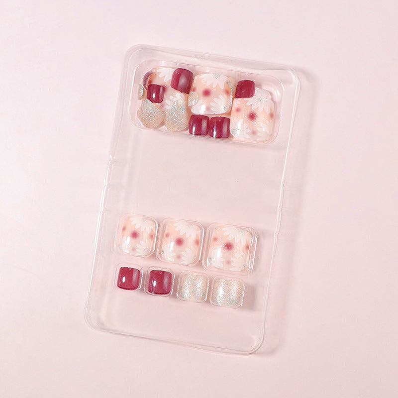 Artistic Floral Press-On Nail Art Set Kalsten