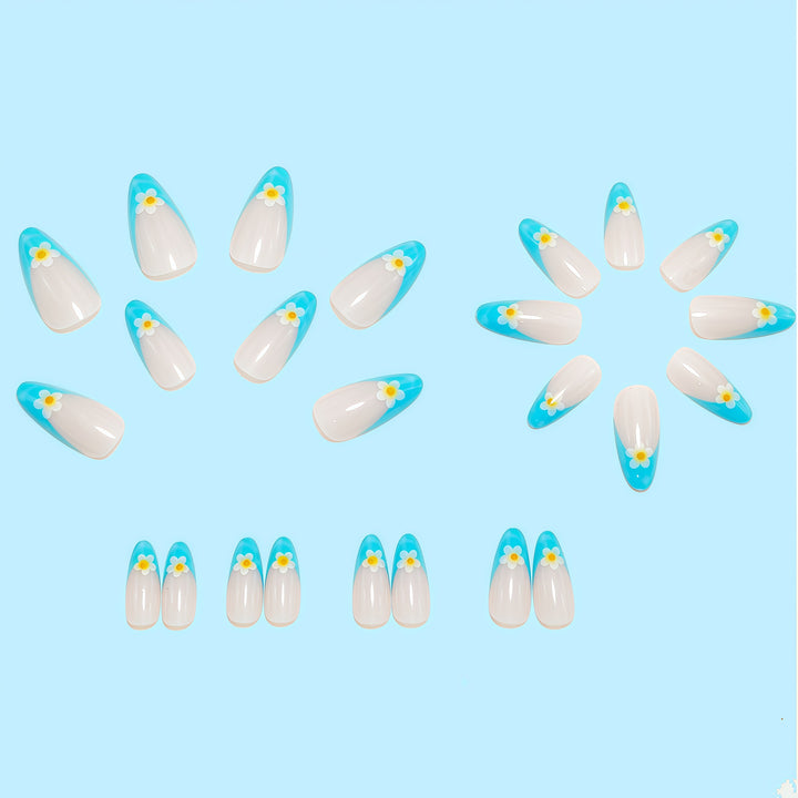 Creative artificial nails with floral accents Kalsten