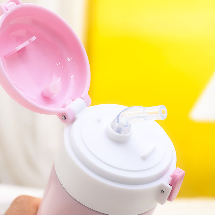 Women's insulated drinking bottle with cute dog design and practical flip cap Kalsten