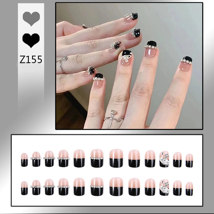 Glamorous artificial nail set with sparkling crystal embellishments Kalsten