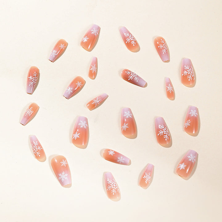 Snowflake Acrylic Nail Art Kalsten