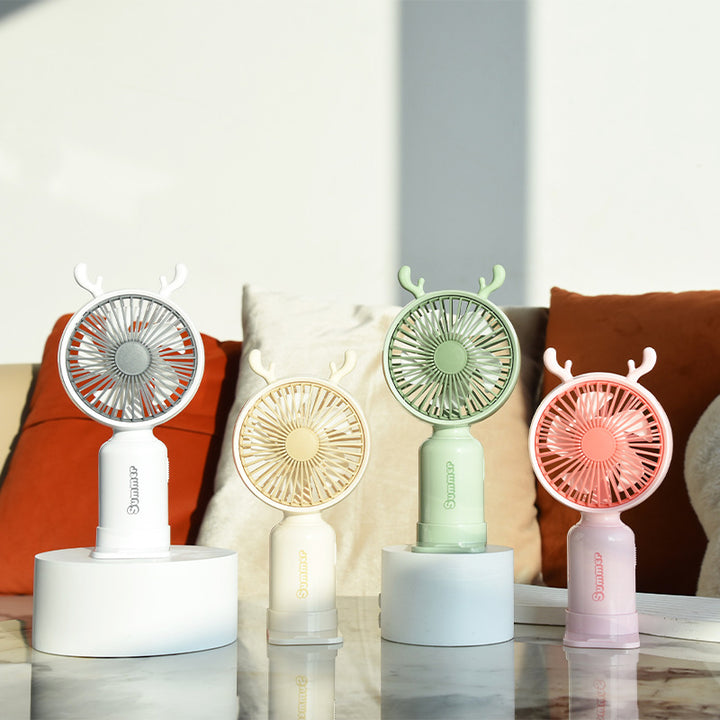 Portable Deer-Themed Handheld Cooling Fan Kalsten