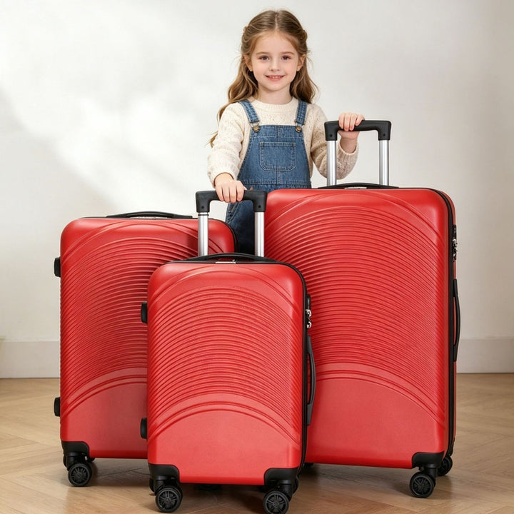 Unisex Premium Textured Hardshell Luggage Set Kalsten