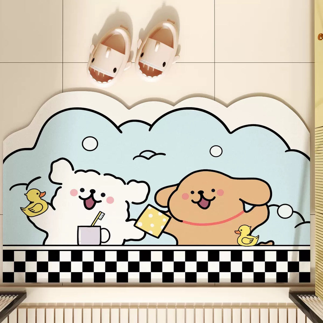 Cartoon Animal Design Bath Mat Kalsten