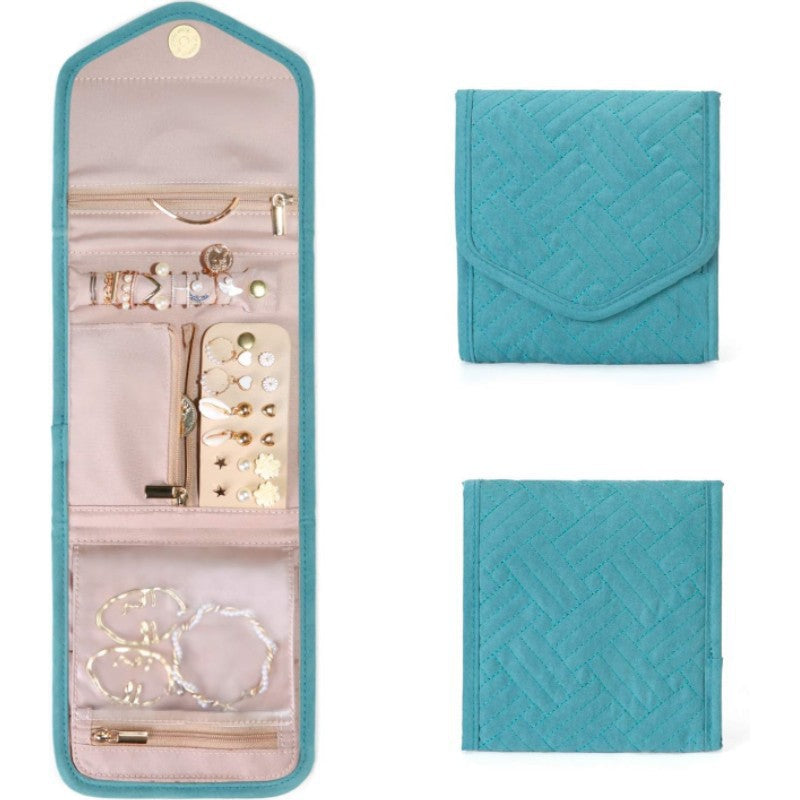 Cosmetic Organizer Bag with Foldable Design and Multiple Compartments Kalsten