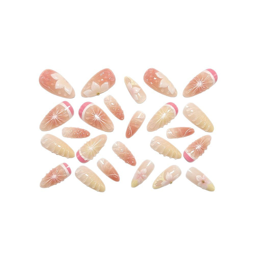 Artful Nail Tips Set with Leaf Accents Kalsten