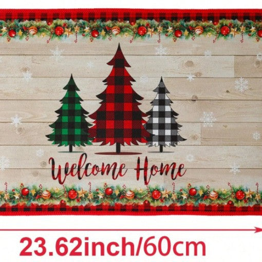 Floral Themed Welcome Mat Kalsten