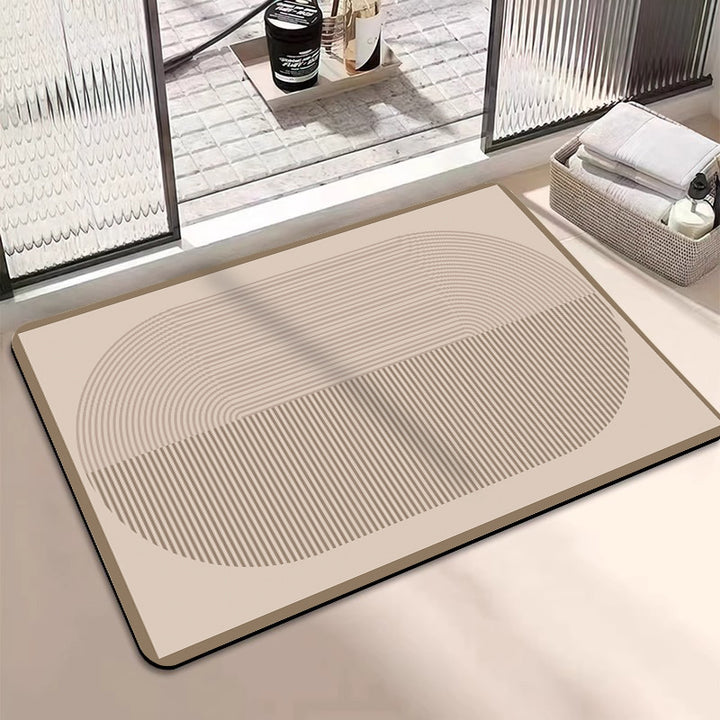 Geometric Pattern Textured Bath Mat Kalsten