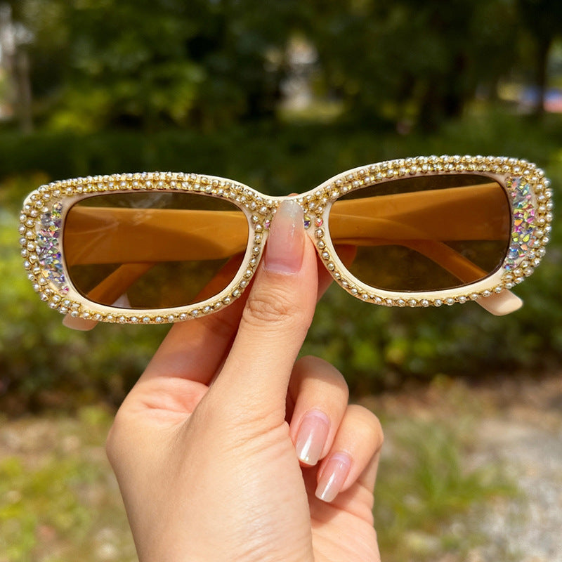 Rhinestone-Embellished Fashion Sunglasses Kalsten