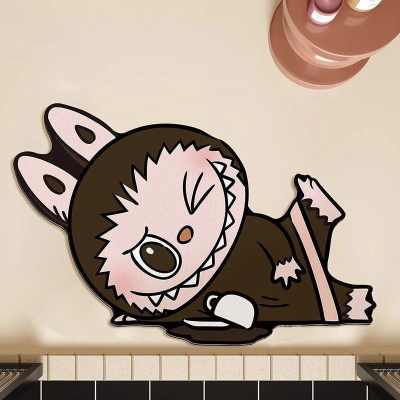 Whimsical Cartoon Animal Bath Mat