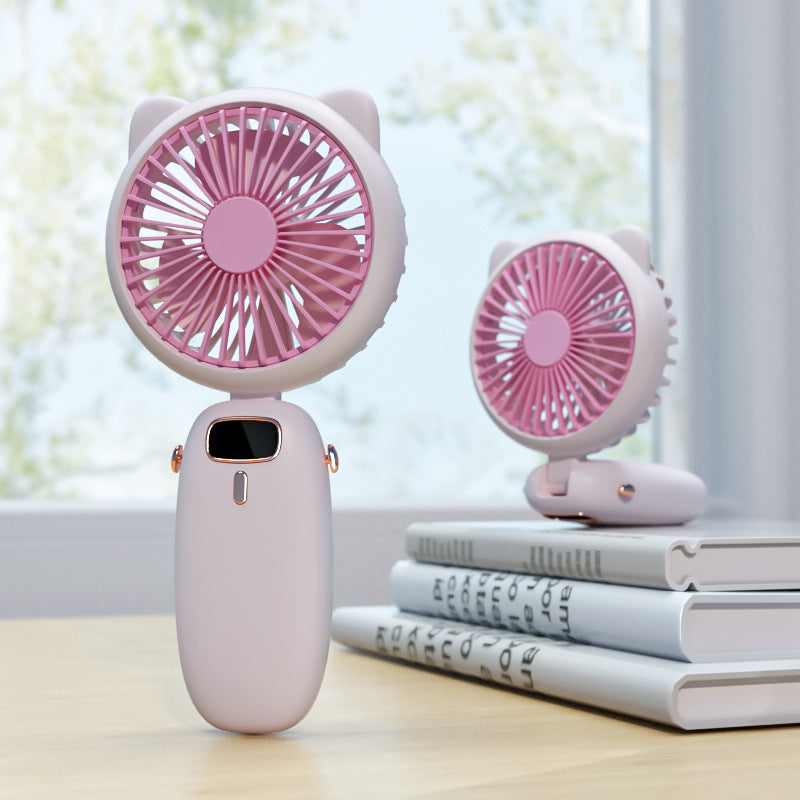 Cute Cat-Themed Handheld Fan Kalsten