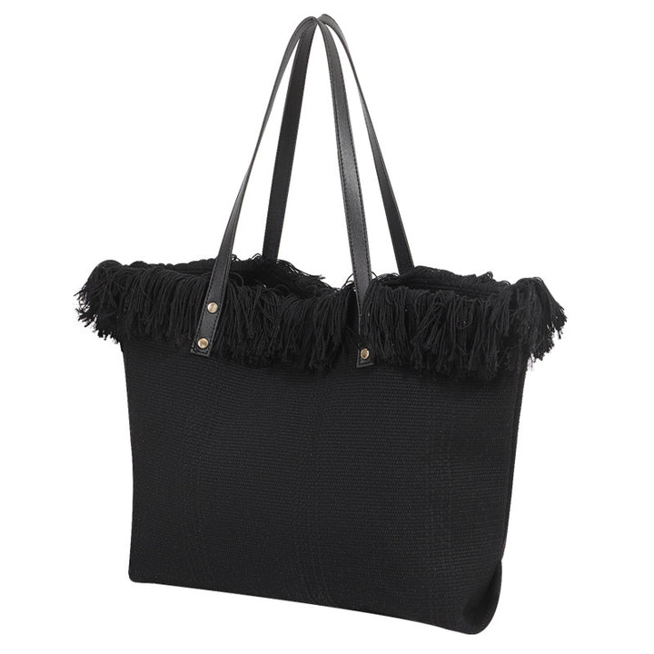 Beach bag with eye-catching fringe edge Kalsten