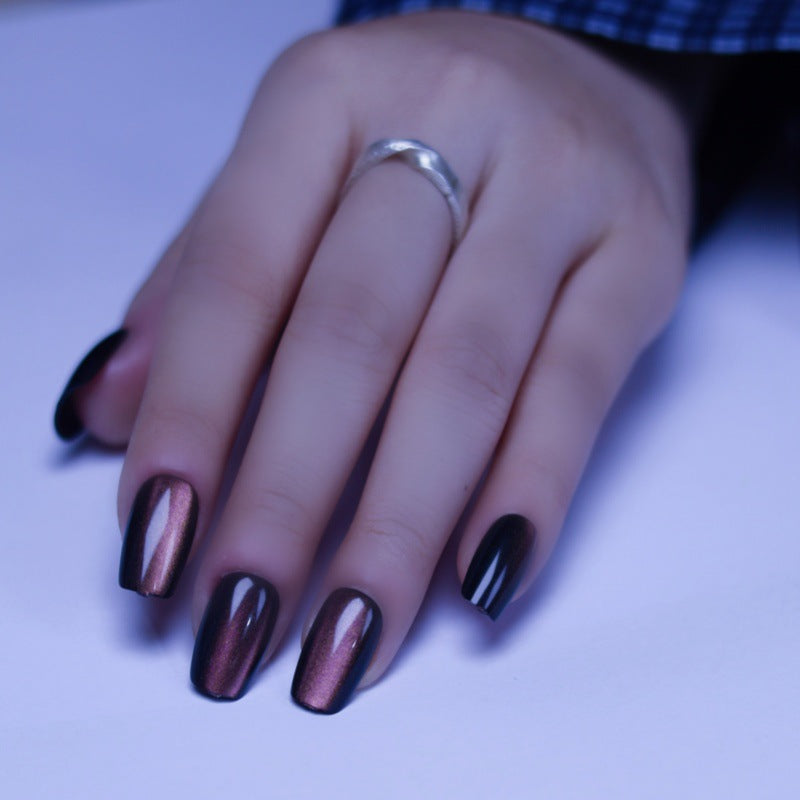 Artificial nails with shimmering metallic finish Kalsten