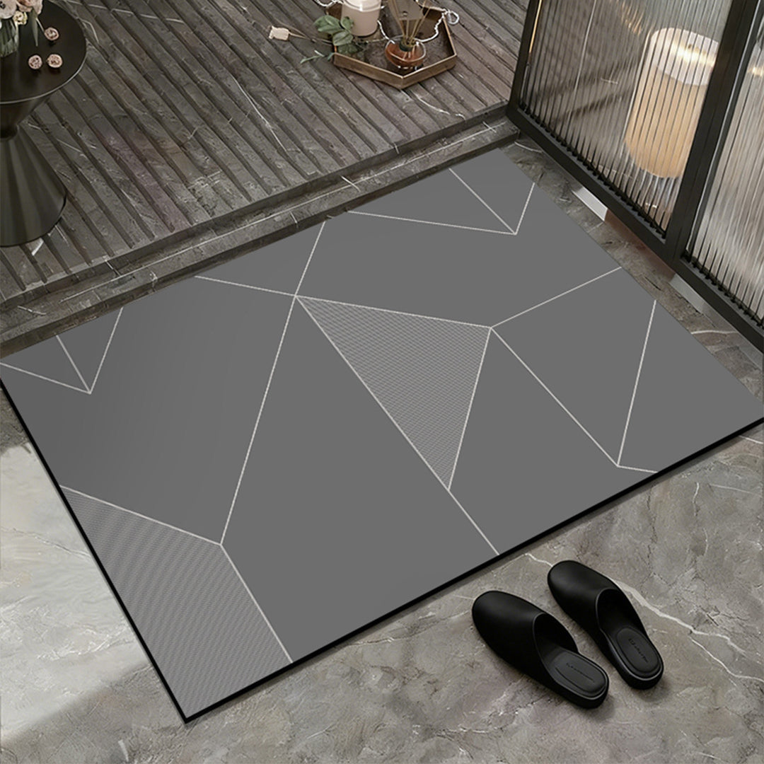Elegant Floral Design Entrance Mat