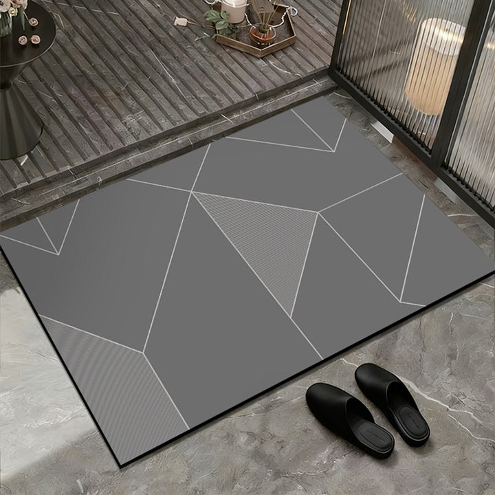 Elegant Floral Design Entrance Mat