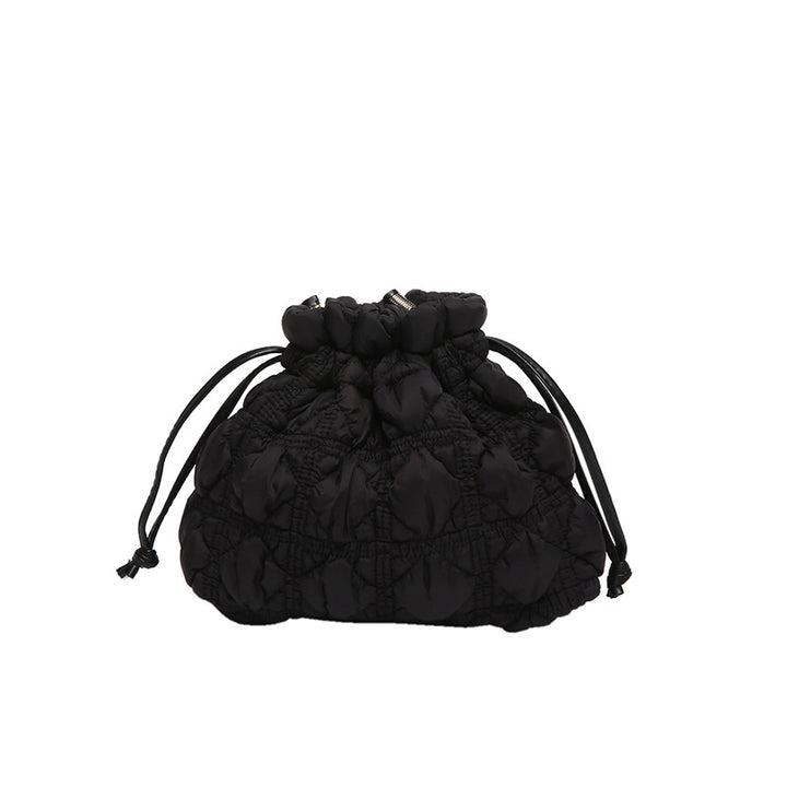 Quilted Drawstring Handbag