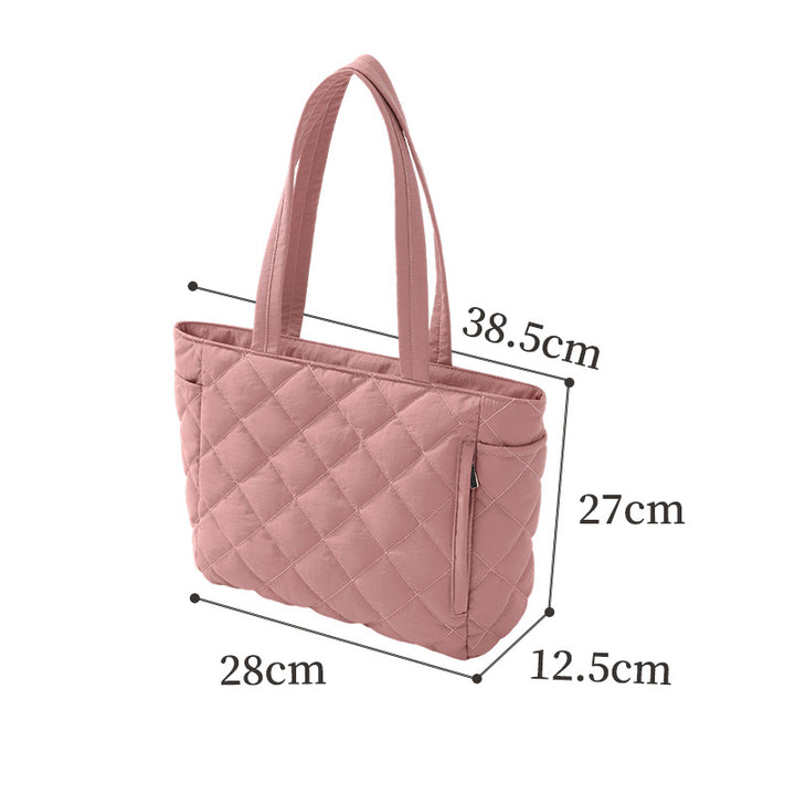 Quilted Multi-Compartment Tote Bag Kalsten