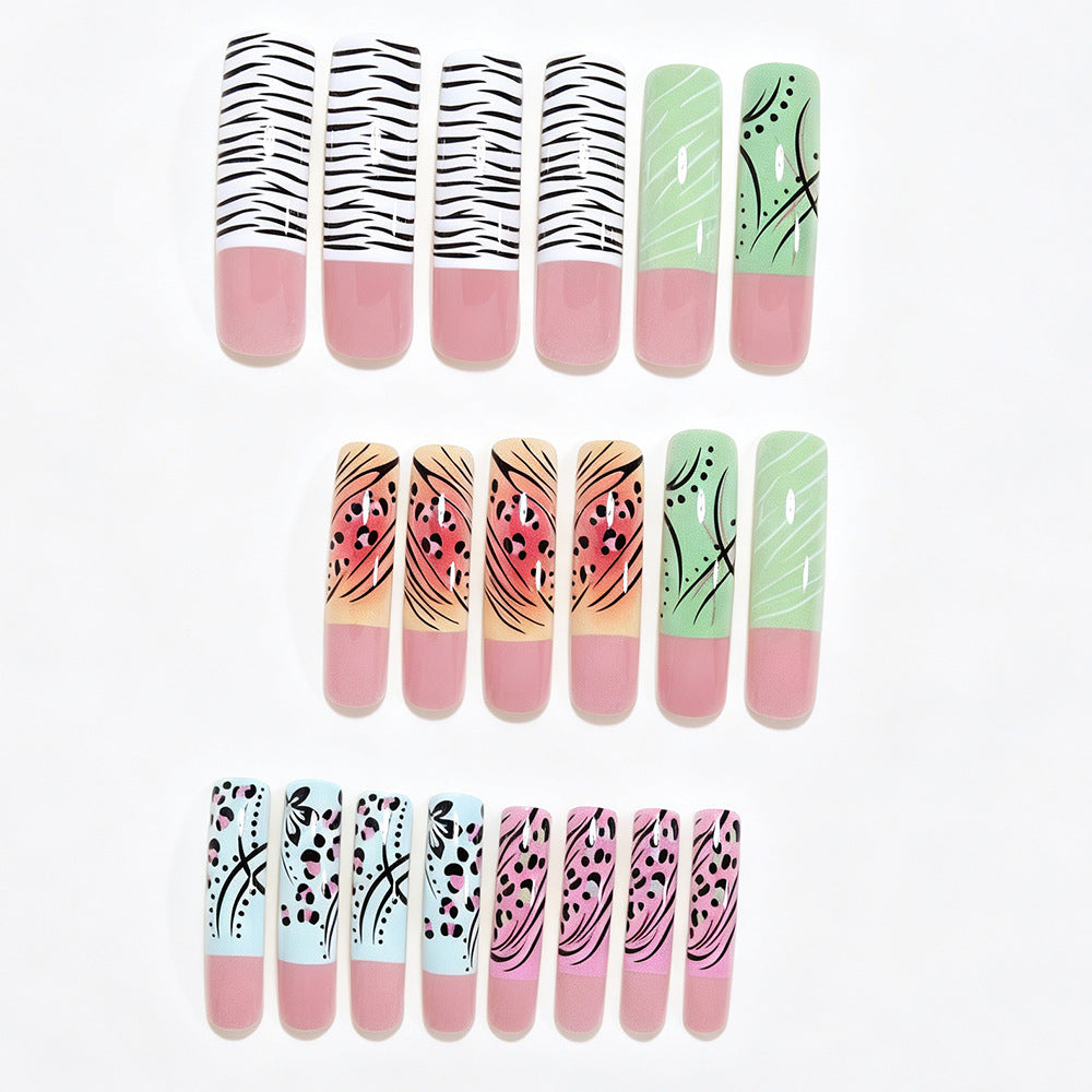 Artistic Long Press-On Nail Tips Kalsten