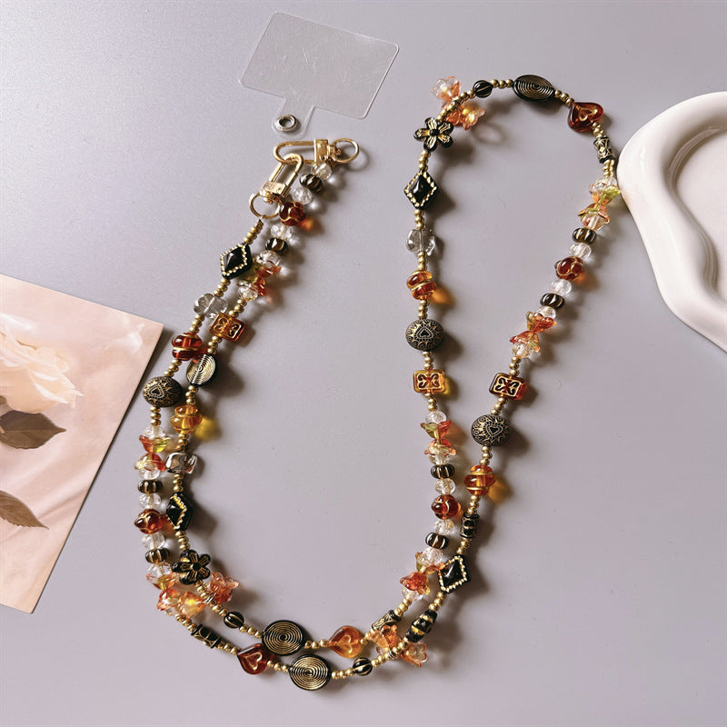 Floral Beaded Charm Keychain Kalsten