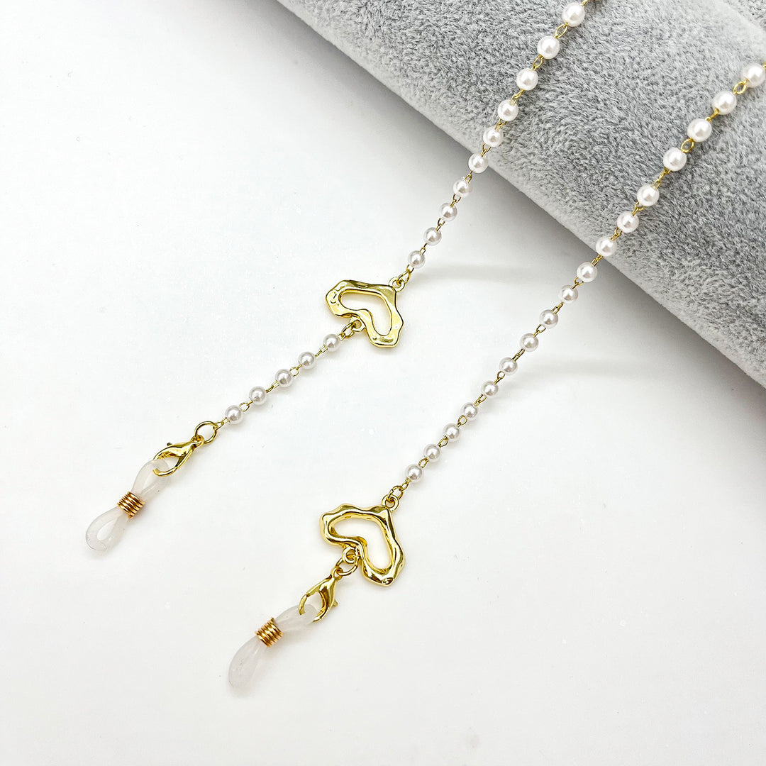 Heart-Shaped Beaded Eyewear Chain Kalsten
