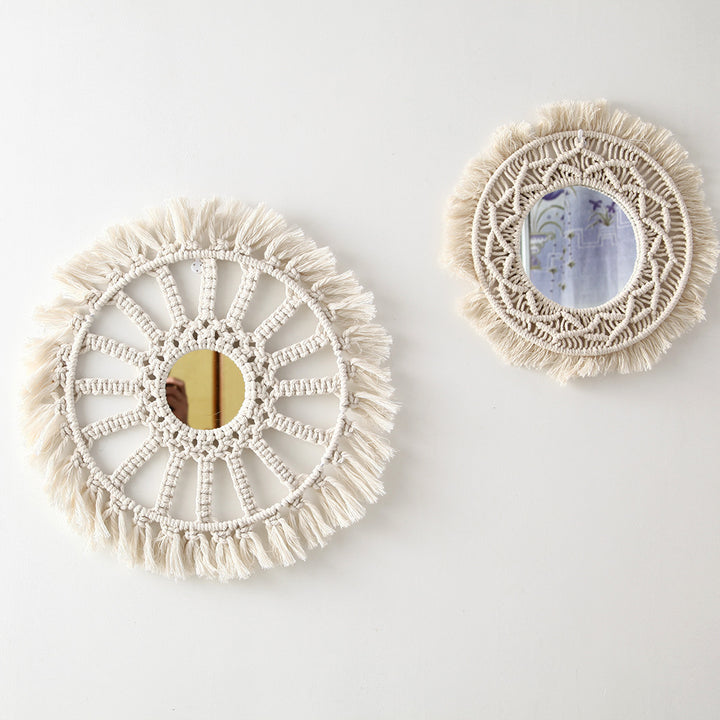 Bohemian Macrame Wall Mirror Kalsten