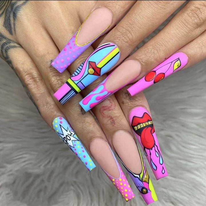 Creative nail art with bold designs Kalsten