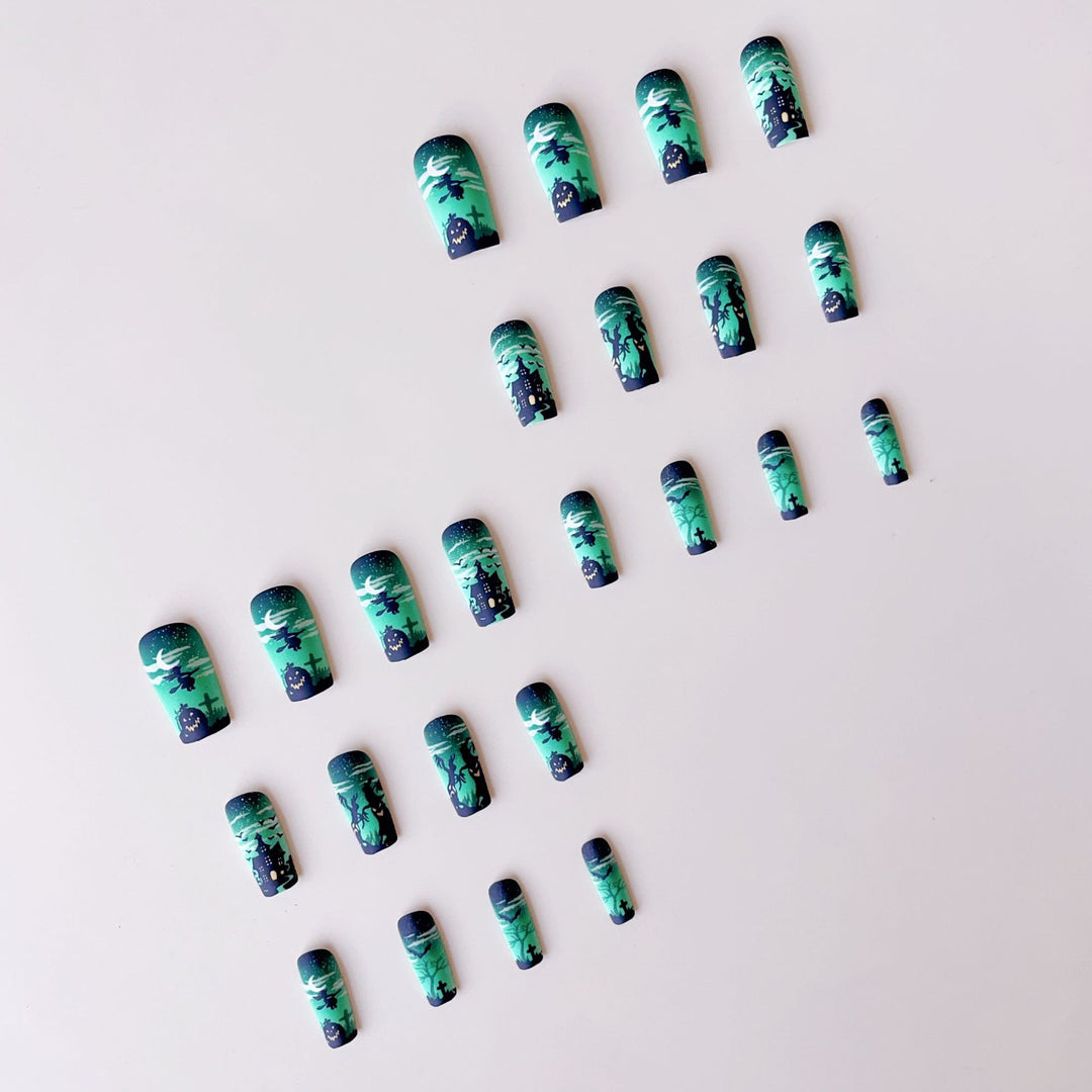 Halloween Artificial Nail Set with Creepy 3D Designs Kalsten