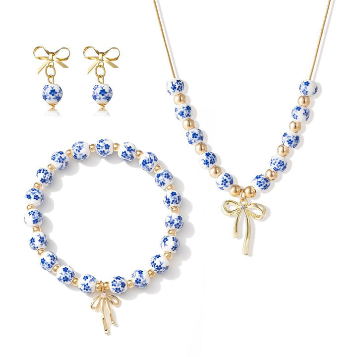 Floral Beaded Charm Bracelet Kalsten