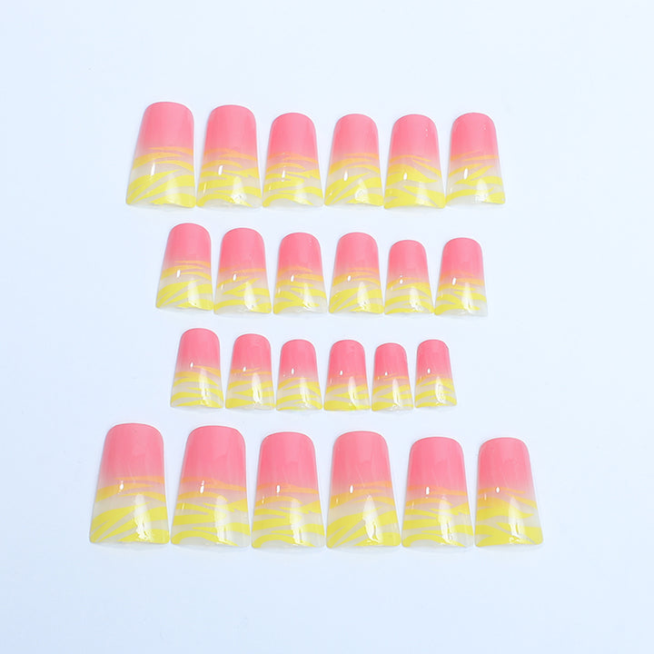 Artificial nail set with creative gradient Kalsten