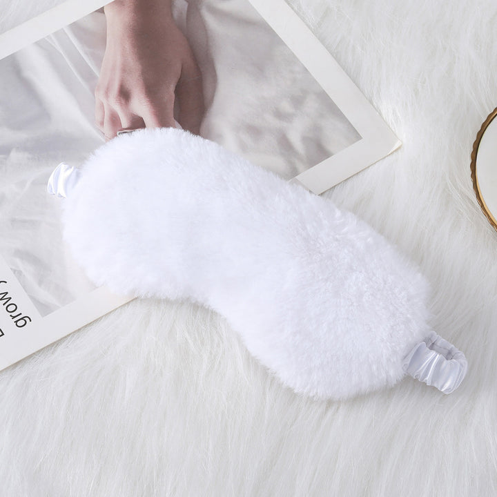 Women's cozy sleep mask made of plush with adjustable elastic band and lightproof inner lining Kalsten