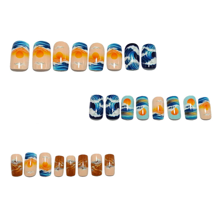 Artificial nails with dreamy summer design Kalsten