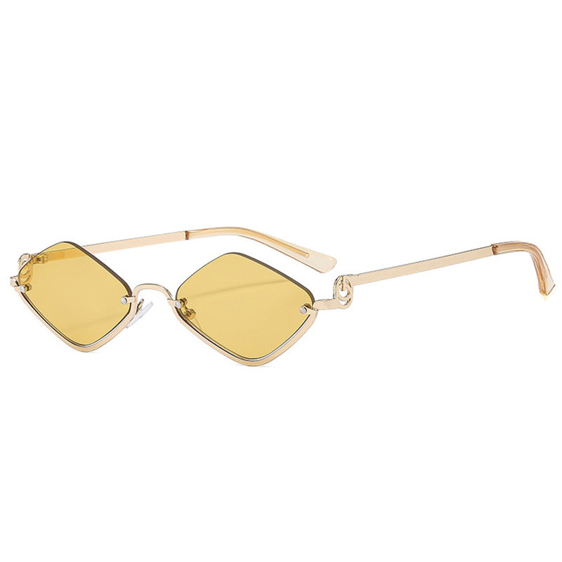 Women's trendy square sunglasses with delicate metal frame Kalsten