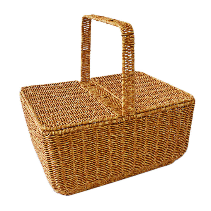 Handcrafted Natural Wicker Picnic Basket Kalsten