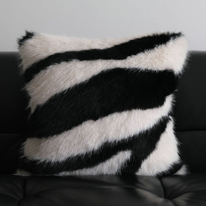 Faux Fur Accent Pillow for Sofa Decor