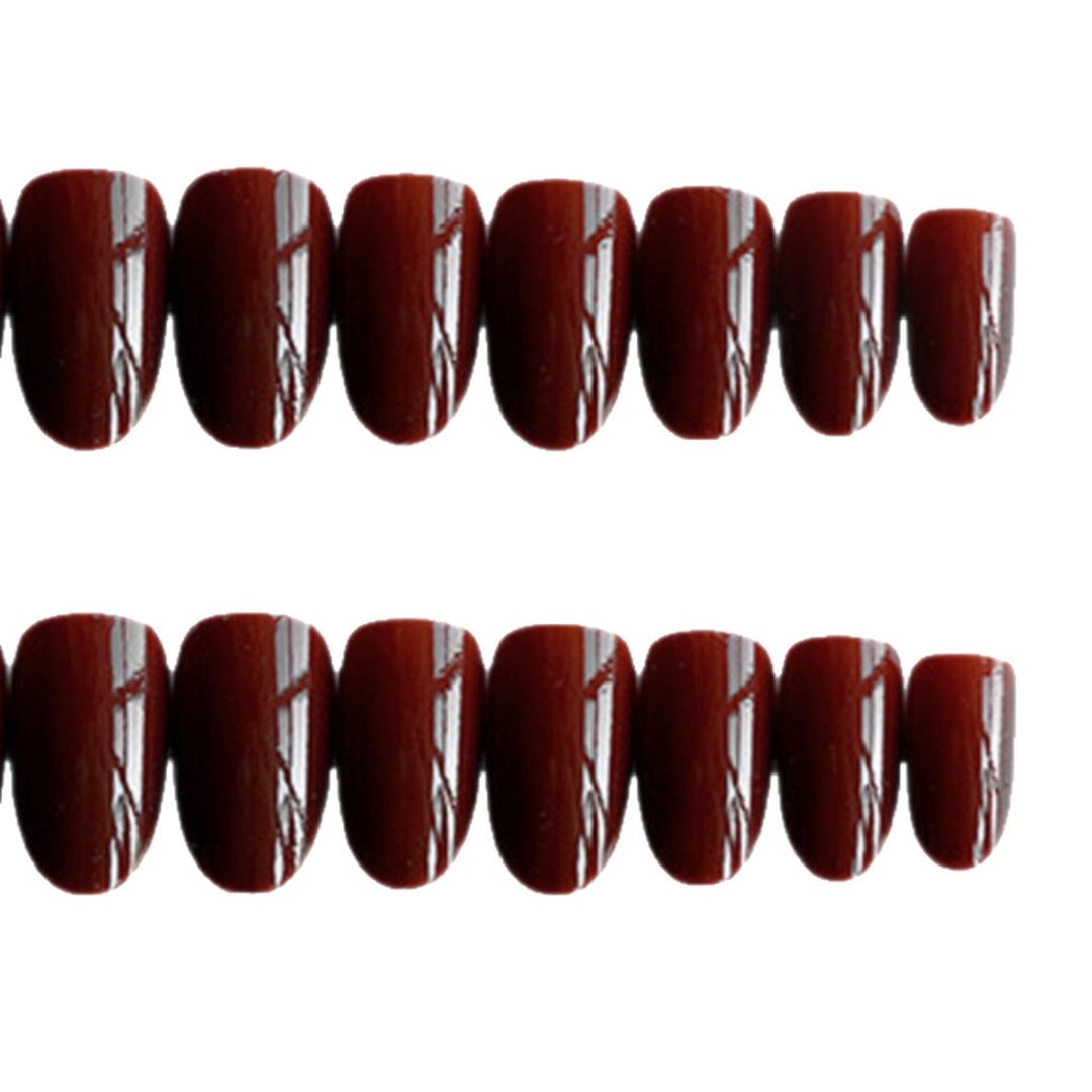 Elegant Glossy Almond-Shaped Press-On Nails