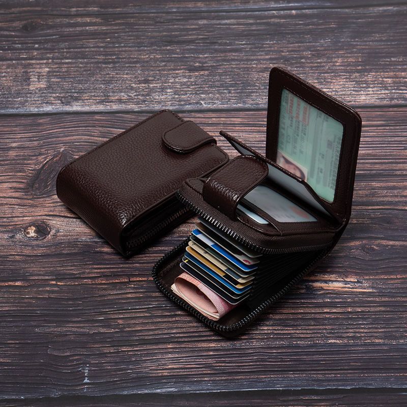 Multi-Compartment Zippered Wallet