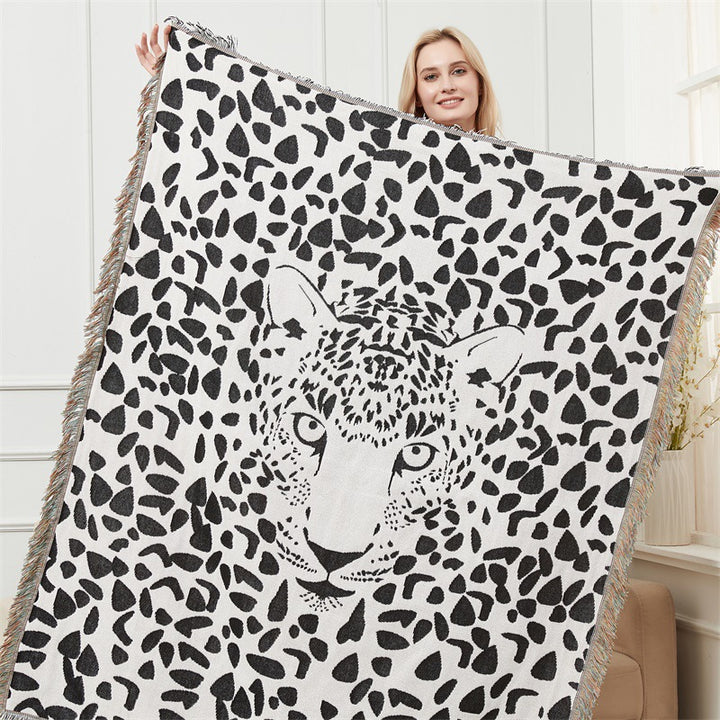 Artistic Leopard Print Throw Blanket