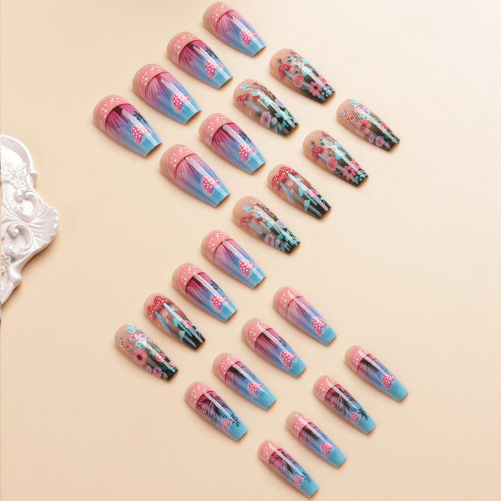 Artistic Floral Glow-in-the-Dark Nail Art Set Kalsten
