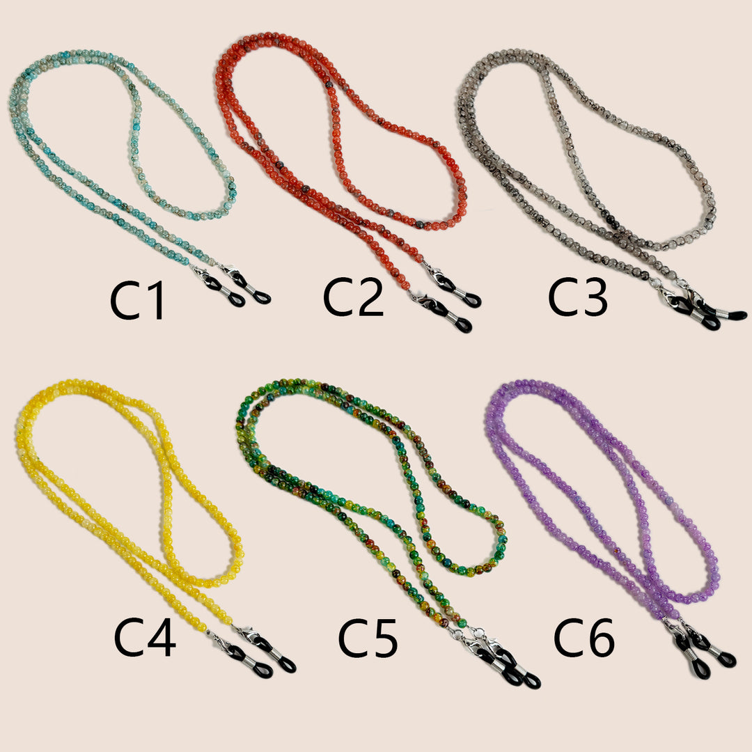 Natural Amethyst Beaded Eyewear Chain Kalsten