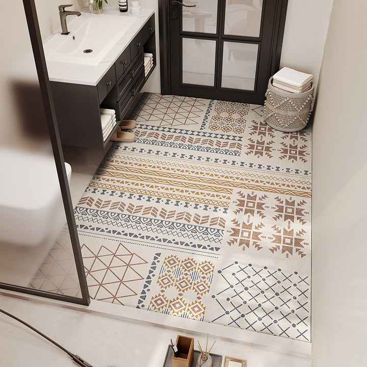 Tribal Pattern Bathroom Mat Kalsten