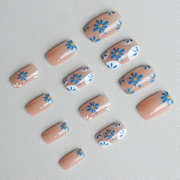 Floral Acrylic Nail Art Design