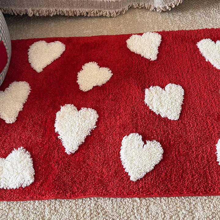 Cozy Heart-Shaped Bathroom Rug Kalsten