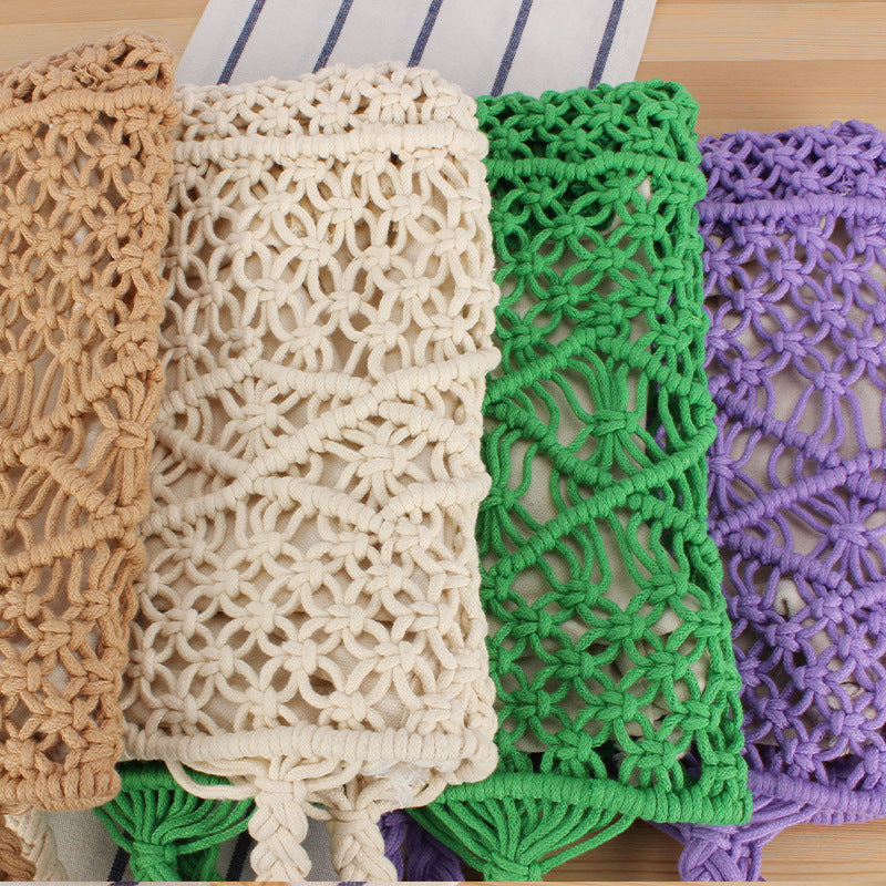 Hand-knitted tote bag with geometric patterns Kalsten
