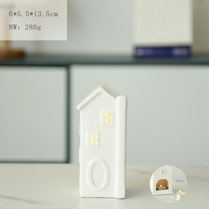 Decorative Ceramic House Candle Holder Kalsten