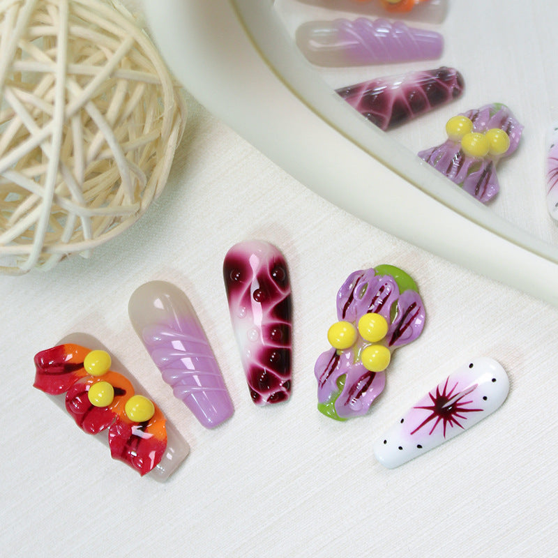 Creative nail art set with colorful 3D decorations Kalsten