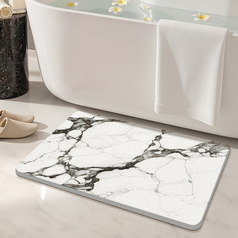 Marble Design Bath Mat Kalsten