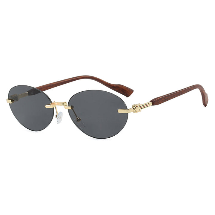 Women's fashionable sunglasses in elegant retro style with high-quality lenses and wooden details Kalsten